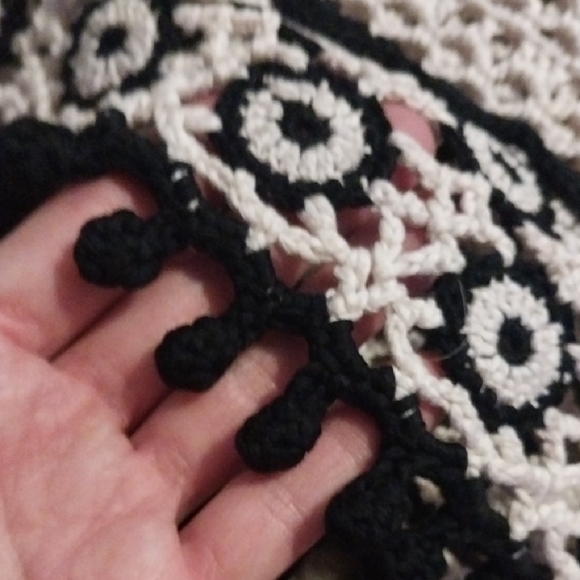 Nanette Lepore Black and Cream Crochet  Skirt - Picture 5 of 5
